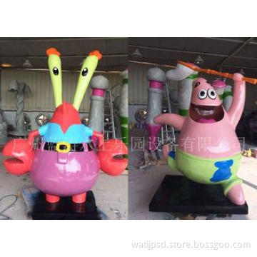 Fiberglass Cartoon Style Water Pool Toys , Water Playground